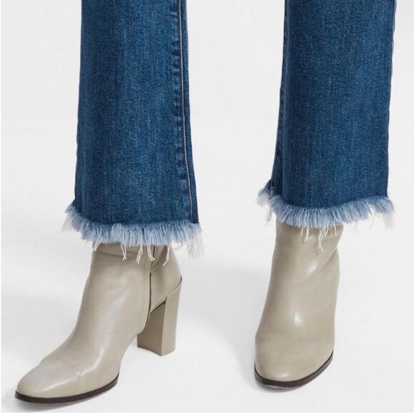 J Brand Julia High Rise Frayed Hem Crop Flare Ankle Denim Jeans in Romance 31 - Picture 14 of 14